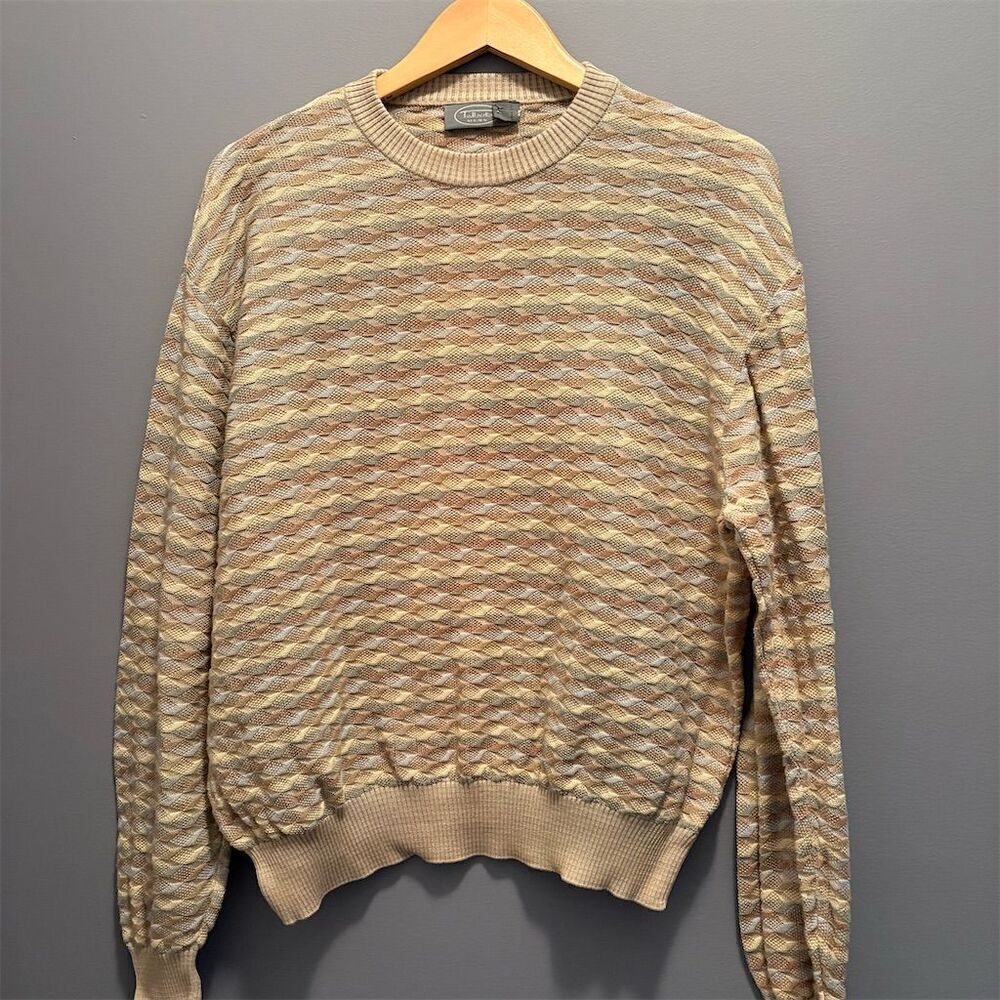 Talbots Men's Multicolor Crewneck Pullover Sweater Size L Casual
